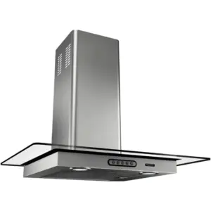 Coifa de Parede Vidro Reto Terim 80cm Inox com Duto Slim