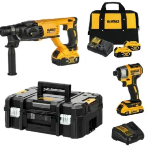 Kit Martelete e Parafusadeira de Impacto DeWalt 20V MAX com Baterias e Maleta DCK260D1P1T-BR