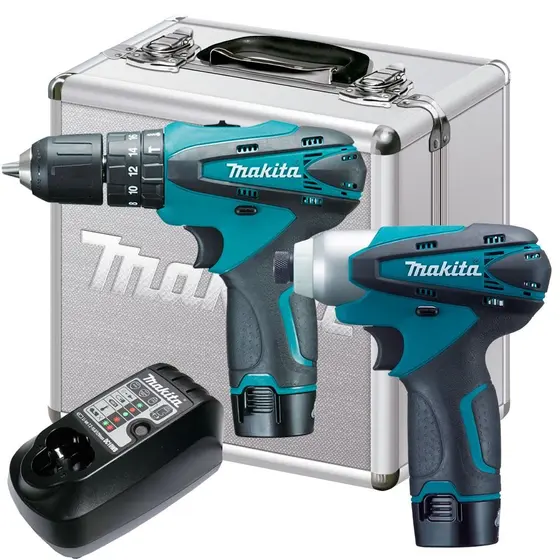 Kit Furadeira Parafusadeira de Impacto Makita + Parafusadeira de Impacto DK1493
