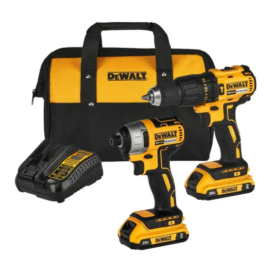 Kit Furadeira Parafusadeira de Impacto DeWalt DCD7781 + Parafusadeira de Impacto DCF7871 20V MAX com Baterias e Bolsa DCK276D2-BR