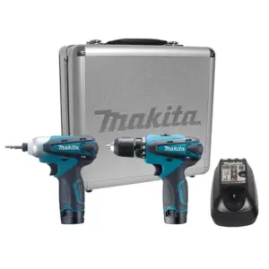Kit Parafusadeira e Furadeira de Impacto a Bateria Makita 12V LCT204