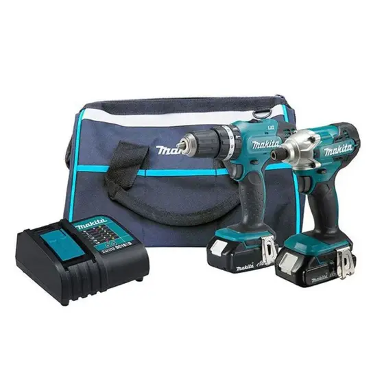 Kit Parafusadeira e Furadeira de Impacto a Bateria Makita com Bolsa DLX2336SYX