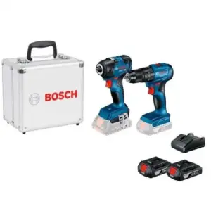 Kit Parafusadeira Furadeira de Impacto Bosch GSB 185-LI + Chave de Impacto GDR 18V-200 com Maleta