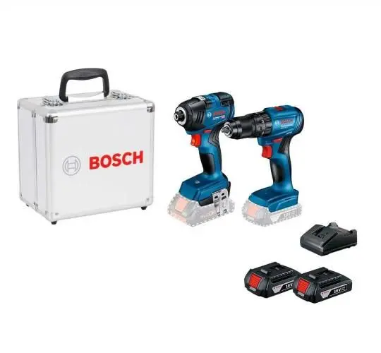 Kit Parafusadeira Furadeira de Impacto Bosch GSB 185-LI + Chave de Impacto GDR 18V-200 com Maleta