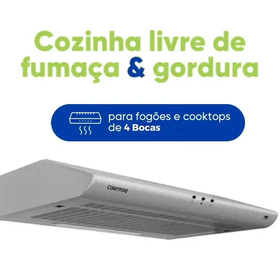 Depurador de Parede com Exaustor Colormaq 60cm Prata Bivolt