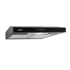 Depurador de Ar de Parede com Exaustor Suggar Slim 60cm Preto 220V Sucção 390 m/h Filtros Laváveis LED 3 Velocidades Depurador de Ar de Parede com Exaustor Suggar Slim 60cm Preto 220V Sucção 390 m/h Filtros Laváveis LED 3 Velocidades