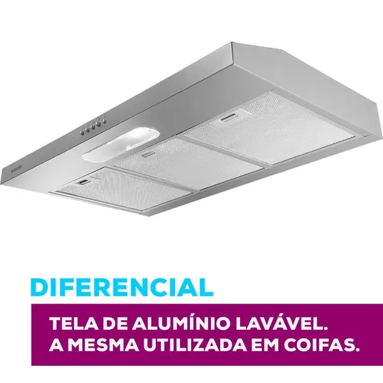 Depurador de Ar de Parede Suggar Slim 80cm Prata 3 Velocidades DPS181PR / DPS182PR