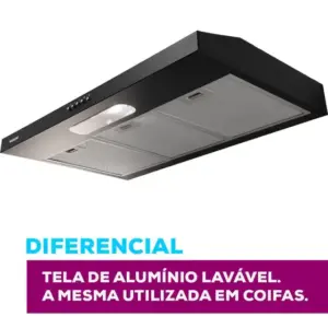Depurador de Ar de Parede Suggar Slim 80cm Preto 3 Velocidades DPS181PT / DPS182PT