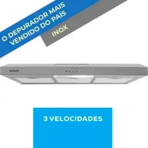 Depurador de Ar de Parede Suggar Slim 80cm 3 Velocidades DPS181IX