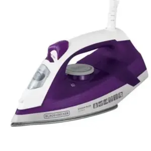 Ferro a Vapor Black & Decker Steam Plus com Base Ceramic Gliss FX2500