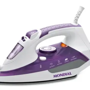Ferro a Vapor Mondial Ceramic Express Branco e Lilás 1200W F-40