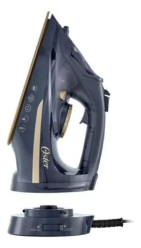 Ferro de Passar 2 em 1 Oster Sem Fio com Base de Cerâmica Azul 127V GCSTCC5000I