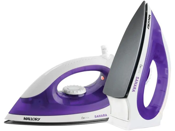 Ferro de Passar a Seco Mallory Sahara Roxo e Branco