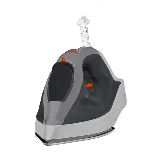 Ferro de Passar a Seco e a Vapor Mallory Júpiter Maxx com Base Antiaderente Cinza, Laranja e Branco