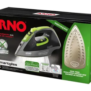 Ferro de Passar a Vapor Arno Smartgliss Cinza e Verde Bivolt