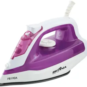 Ferro de Passar a Vapor e a Seco Britânia Branco e Rosa FB190A
