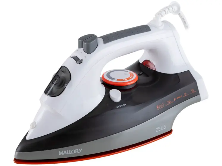 Ferro de Passar a Vapor e a Seco Mallory Zeus Ceramic Branco