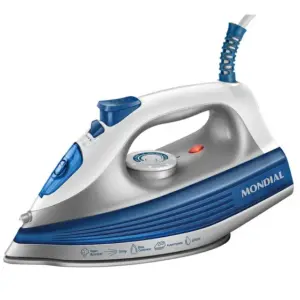 Ferro de Passar a Vapor e a Seco Mondial com Base Cerâmica 1200W FVN-01-BL