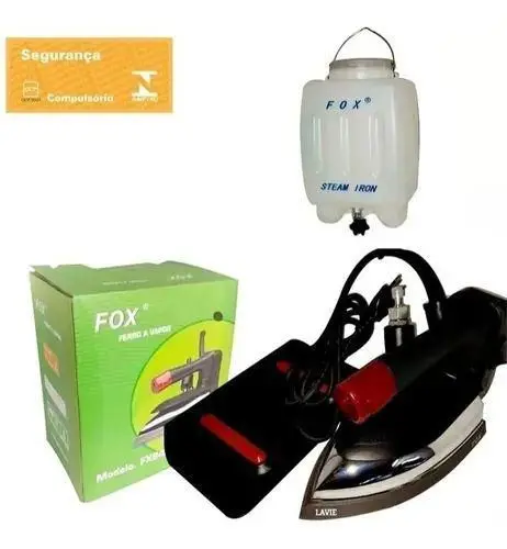 Ferro de Passar a Vapor Industrial Fox com Reservatório de Água 110V