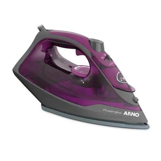 Ferro de Passar a Vapor Arno Powergliss 1520W Cinza e Roxo
