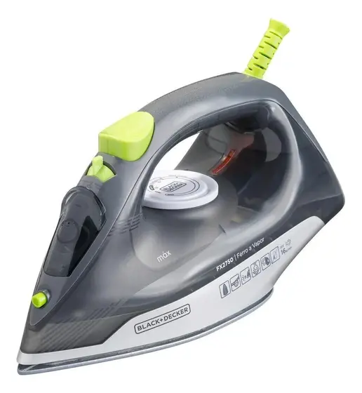 Ferro de Passar a Vapor Black & Decker com Vapor Vertical e Base de Cerâmica 127V FX2750BR