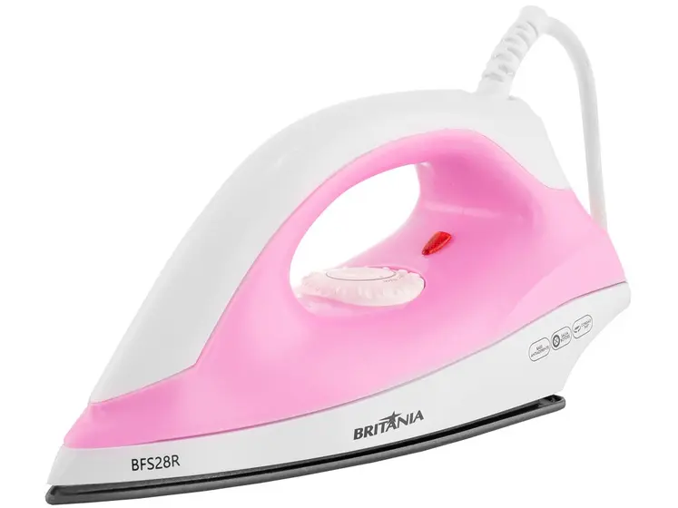 Ferro de Passar Roupa a Seco Britânia Rosa BFS28R
