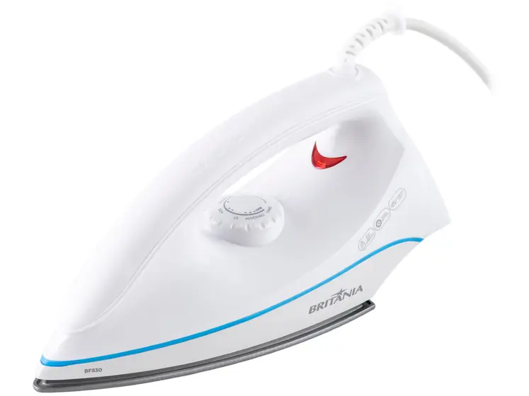 Ferro de Passar Roupa a Seco Britânia Branco BFS30