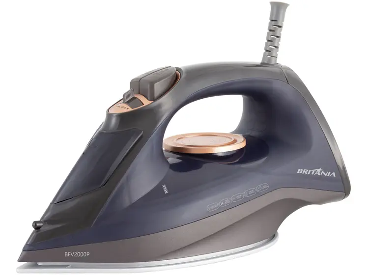 Ferro de Passar Roupa a Seco e a Vapor Britânia Ceramic Preto BFV2000P