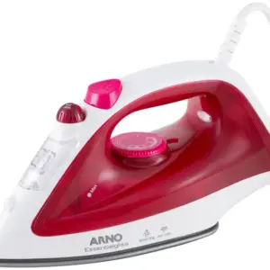 Ferro de Passar Roupa a Vapor Arno Essentialgliss Rosa e Branco