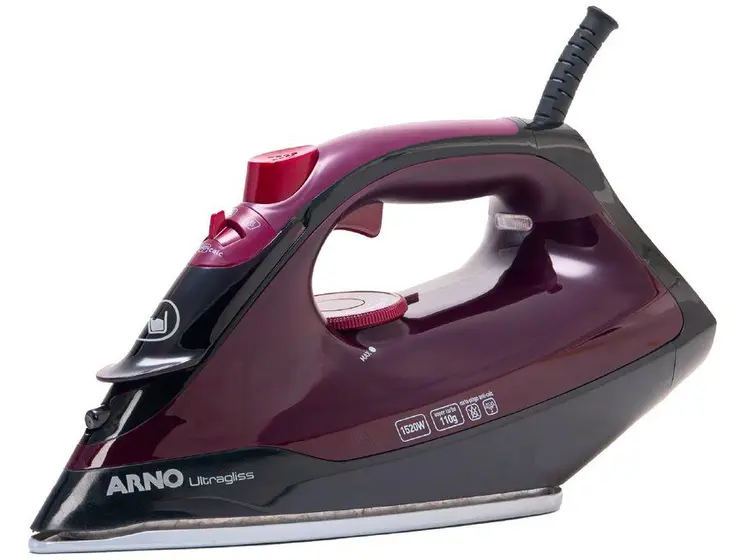 Ferro de Passar Roupa a Vapor Arno Ultragliss Vinho e Preto FMV