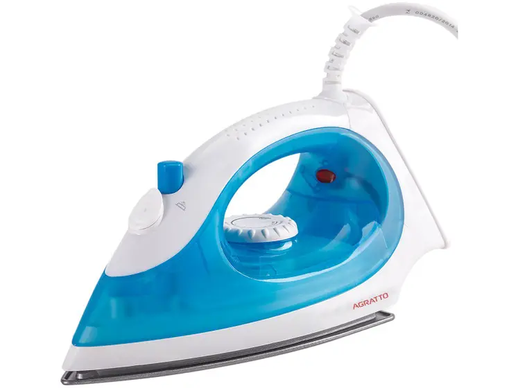 Ferro de Passar Roupa a Vapor e a Seco Agratto Vapore Branco e Azul FV-02