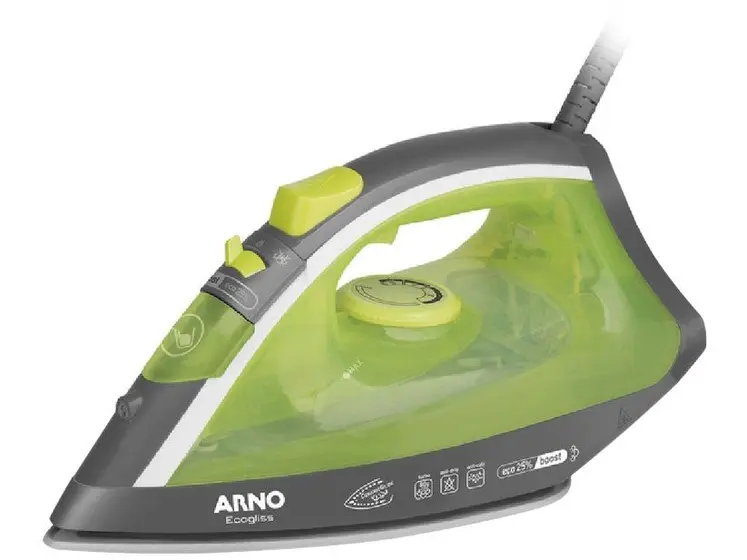 Ferro de Passar Roupa a Vapor e a Seco Arno Ecogliss Verde FEC1