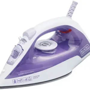 Ferro de Passar Roupa a Vapor e a Seco Black & Decker Branco e Roxo FX1050