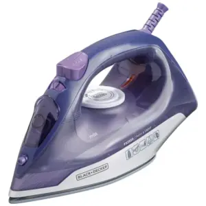 Ferro de Passar Roupa a Vapor e a Seco Black & Decker com Base de Cerâmica Roxo e Branco FX2550