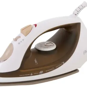 Ferro de Passar Roupa a Vapor Oster com Base Antiaderente Branco e Dourado GCSTBS5907