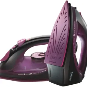 Ferro de Passar Roupa a Vapor Oster com Base de Cerâmica Preto e Roxo GCSTBS5956