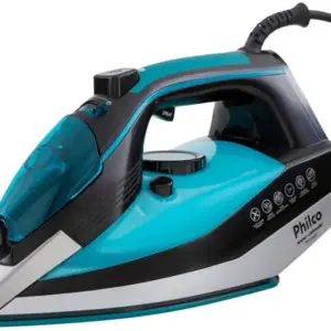 Ferro de Passar Roupa a Vapor Philco Nano Ceramic Preto e Azul PFV3100AZ