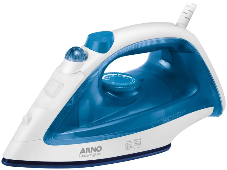 Ferro de Passar Roupa a Vapor Portátil Arno Steamgliss Azul FE30
