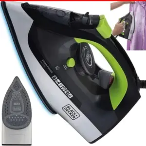 Ferro de Passar Roupa a Vapor Black & Decker com Antigotejamento, Auto Limpeza e Vapor Extra 1200W FX2700