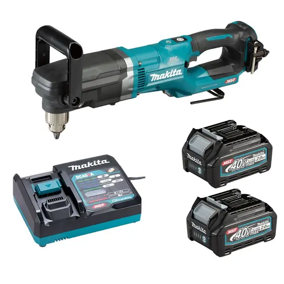 Furadeira Angular Makita XGT DA001 40V com 2 Baterias 2.0Ah 110V