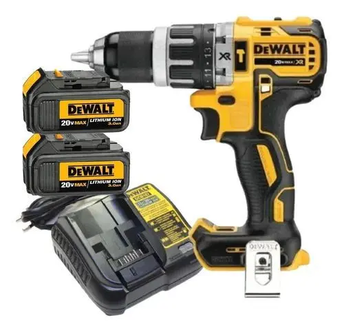Furadeira de Impacto Parafusadeira DeWalt DCD796 20V com 2 Baterias 3Ah e Carregador