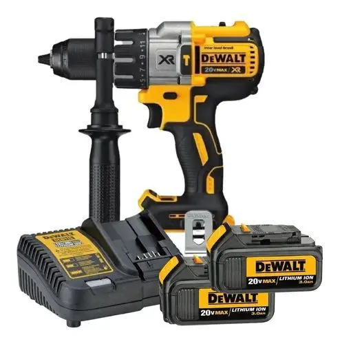 Furadeira de Impacto Parafusadeira DeWalt DCD996 20V com 2 Baterias 3Ah e Carregador DCB115