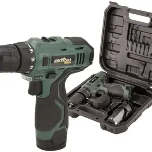 Furadeira Parafusadeira de Bancada à Bateria Britânia Hobby 3/8 com Maleta Velocidade Variável