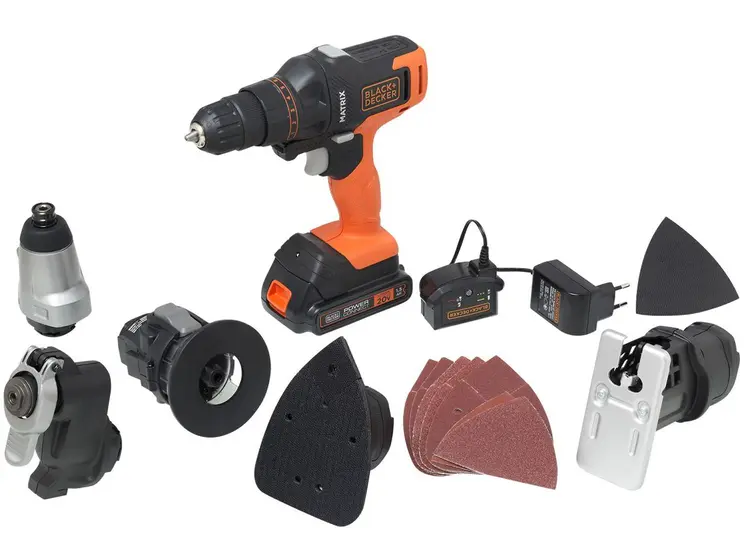 Furadeira Parafusadeira à Bateria Black+Decker com 15 peças MTX20K6A-BR