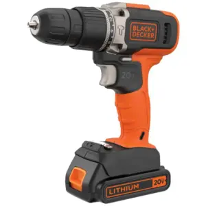 Furadeira de Impacto Parafusadeira Black+Decker a Bateria 20V MAX Kit 3 Peças