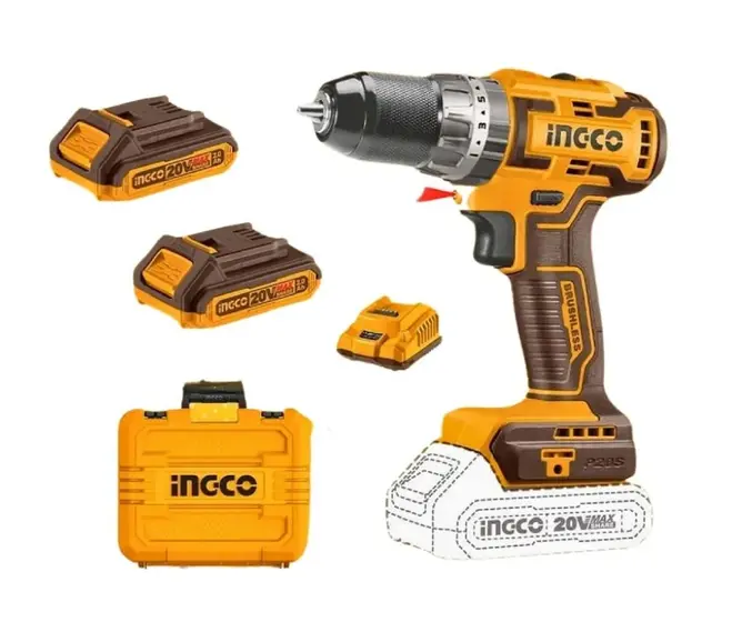 Furadeira de Impacto Parafusadeira Ingco 3/8″ com 2 Baterias 20V e Carregador Bivolt 000163