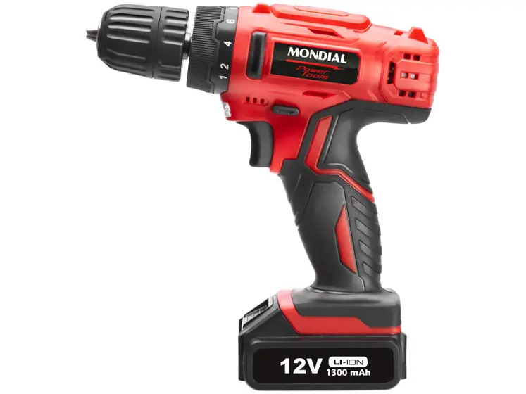 Furadeira Parafusadeira Mondial FPF-06M a Bateria 12V com Maleta