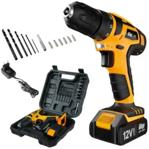 Furadeira Parafusadeira Wap BPF 12K3 a Bateria 12V com Maleta e 13 Peças