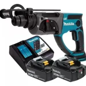 Furadeira Martelete Makita DHR202Z 18V com 2 Baterias 5Ah e Carregador Rápido