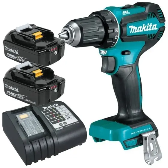 Furadeira Parafusadeira Makita DDF485 18V com 2 Baterias 5Ah e Carregador Bivolt